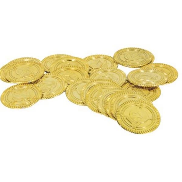 Unique Party Gold Plastic Coins (Pack Of 144) Gold One Size