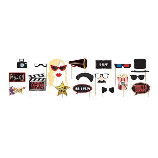 Bristol Novelty At the Movies Photo Props Multicoloured One Size