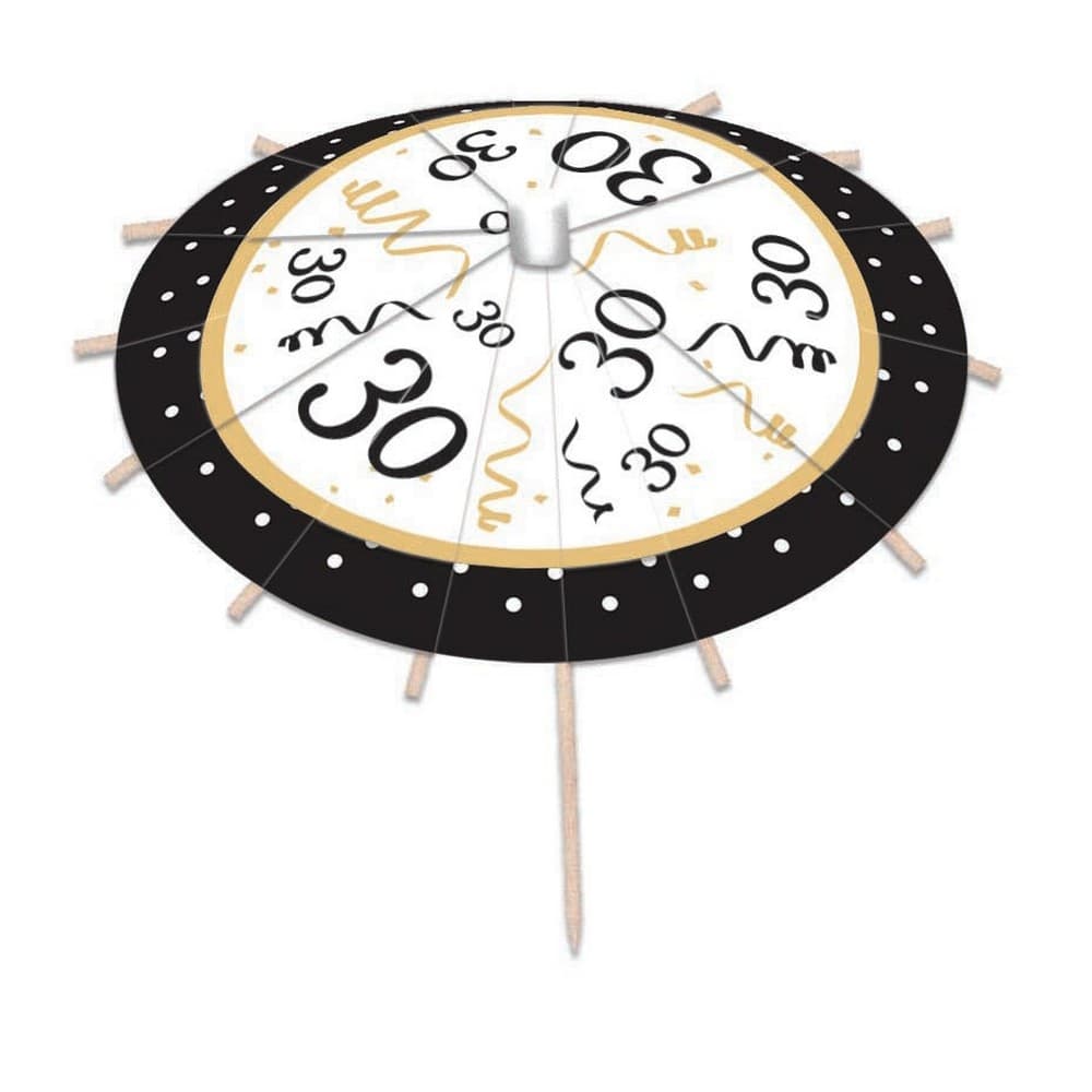 Bristol Novelty 30th Birthday Drink Paraplyer (12 st.)