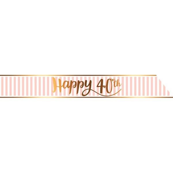 Creative Party Pink Chic 40th Birthday Sash Pink One Size