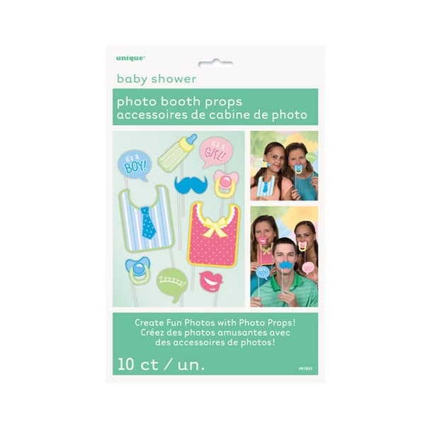 Unique Party Baby Shower Photo Booth Props (Pack Of 10) Multicoloured One Size
