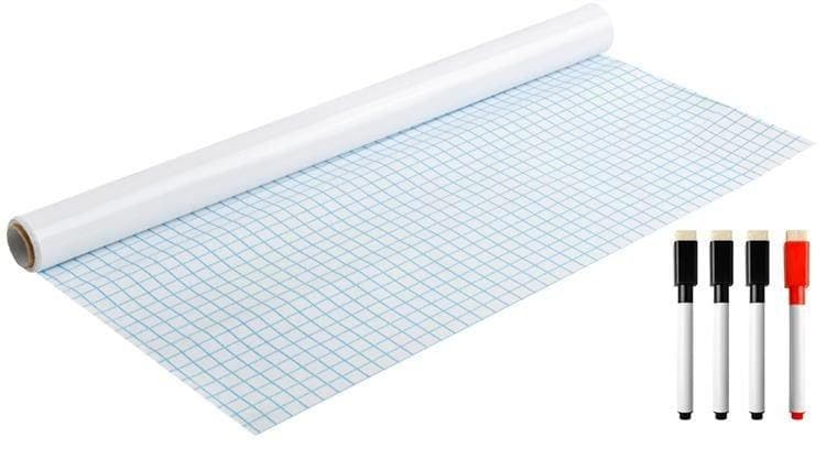 Whiteboard Väggsticker med Pennor - Självhäftande - 2 meter