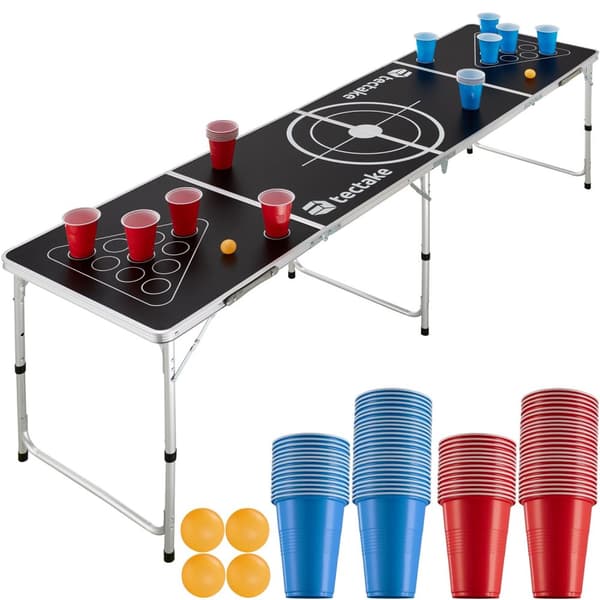Beerpongbord Tijuana - svart/vit