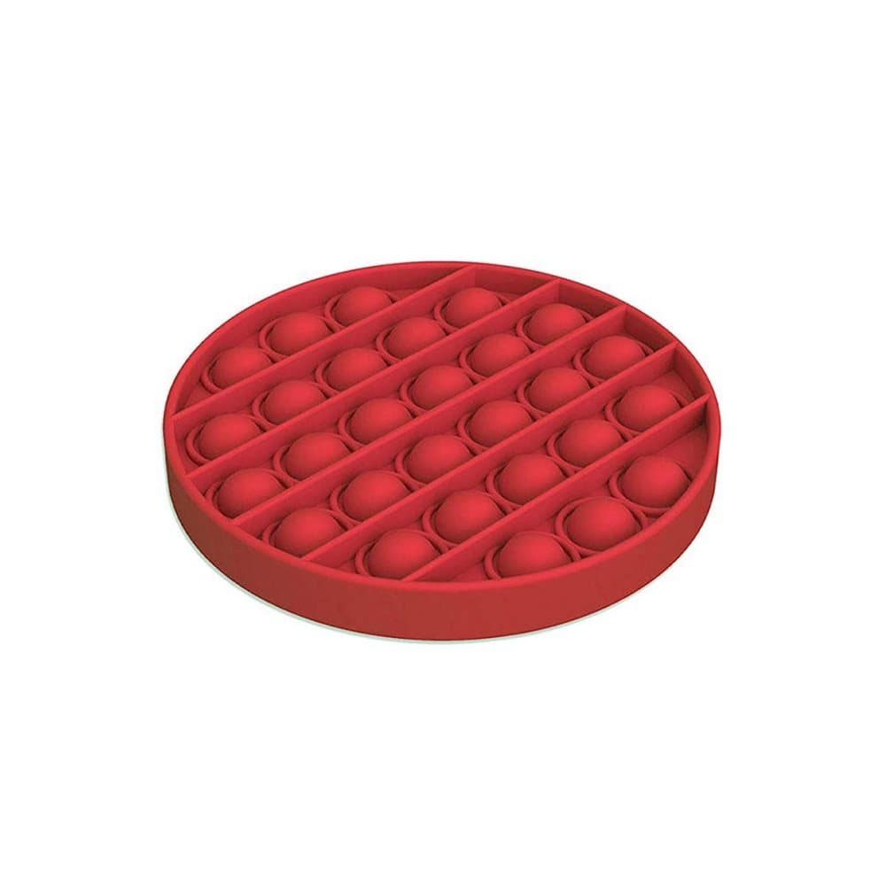 Revive Stress Pop Fidget Toys Push Up Bubble Red-Circular