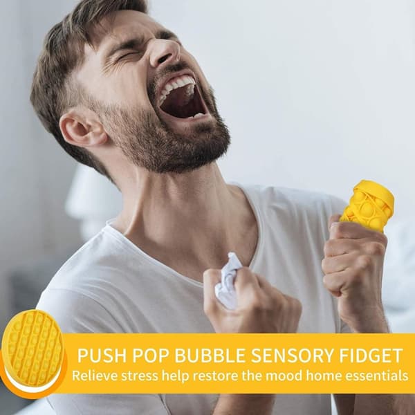Pop it! Fidget Leksak Rund - Gul
