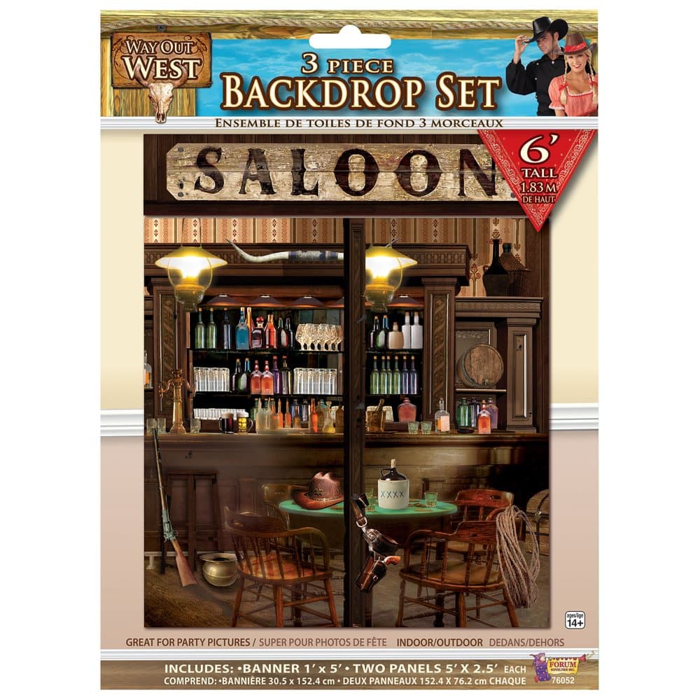 Froum Novelties Saloon 3-delat backdrop-set