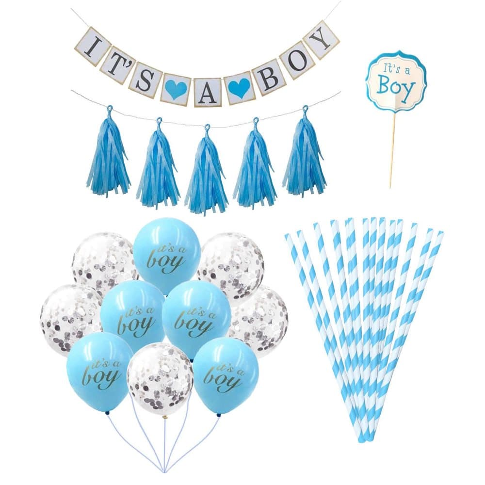 Set med Dekorationer, Babyshower - Its a Boy