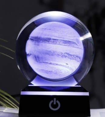 Jupiter, planetlampa för dekoration och nattlampa, skiftande & fast ljus