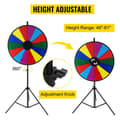 Miniatyrbild 4 av 6: 46cm diameter torr radering färgat prishjul med fällbart stativ, justerbar höjd