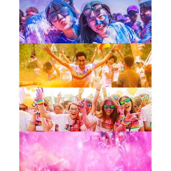 Holi pulver - Sett med 6 farger