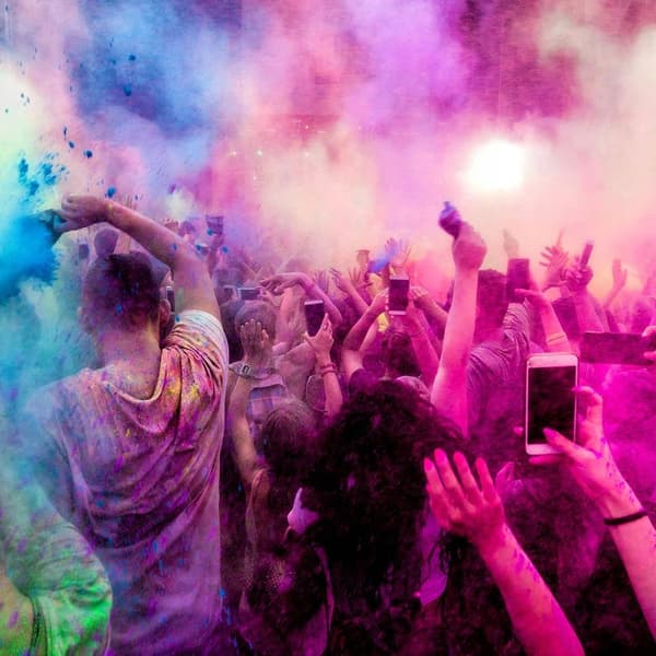 Holi pulver - Sett med 6 farger