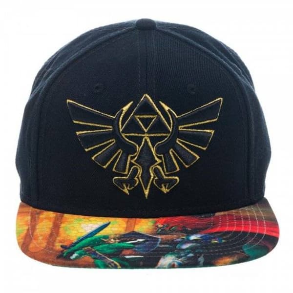 Snapback-keps med Zelda-motiv och Broderad logotyp