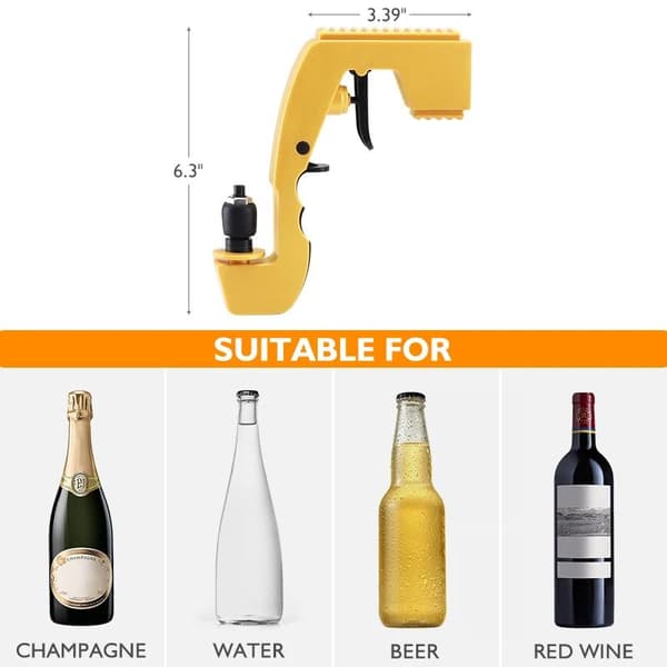 guld modell, fest champagnepistol, champagne spruta, kreativ vinpropp, ölpistol