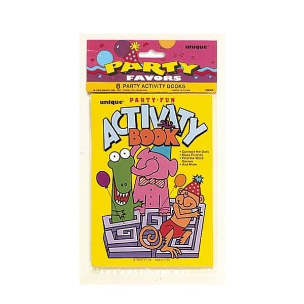 Unique Party Aktivitetsbok (8-pack) Multicoloured One Size