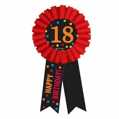 Amscan 18th Badge Red/Black One Size
