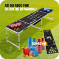 Miniatyrbild 4 av 8: Beerpong bord Beer Ball Blitz - hopfällbar och höjdjusterbar - svart