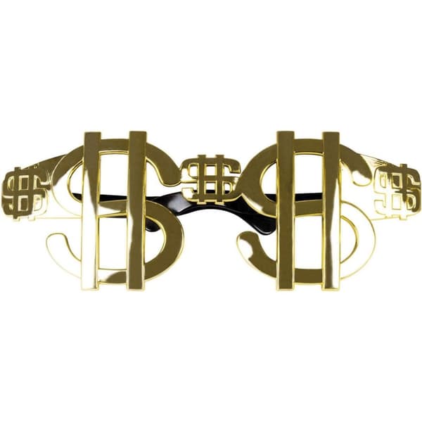 Boland Dollar Sign Party Glasses Gold One Size