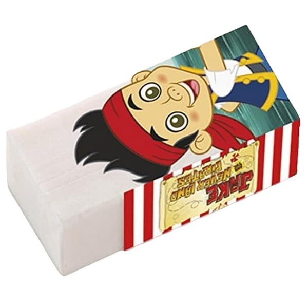 Jake And The Never Land Pirates Logo Erasers (Pack of 4) Red/White/Blue One Size