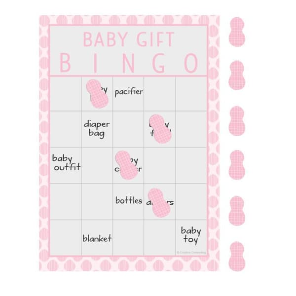 Creative Party Jordnötsbingo (10-pack) White/Pink One Size