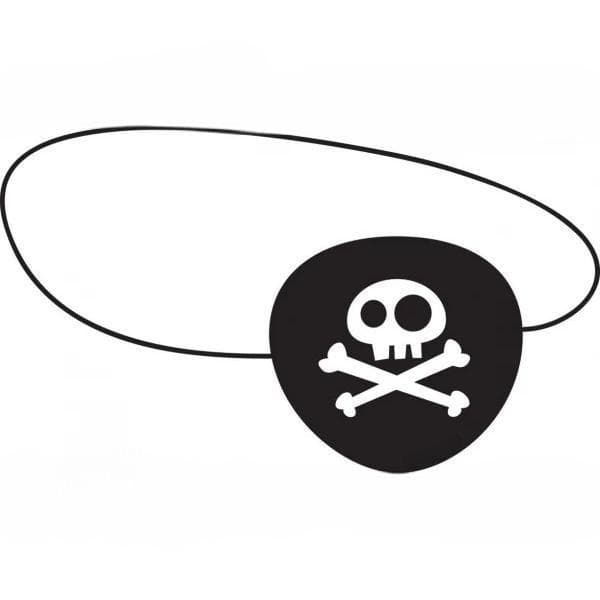 Jake And The Never Land Pirates Eye Patch (Pack of 4) Black/White One Size