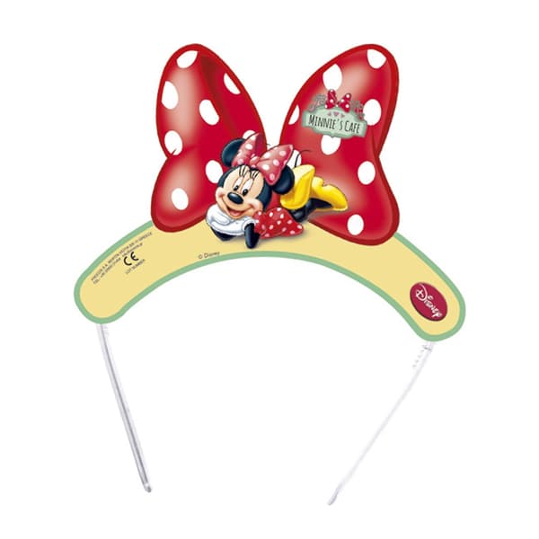 Disney Minnie´s Cafe Tiara (Pack of 6) Red/Cream One Size