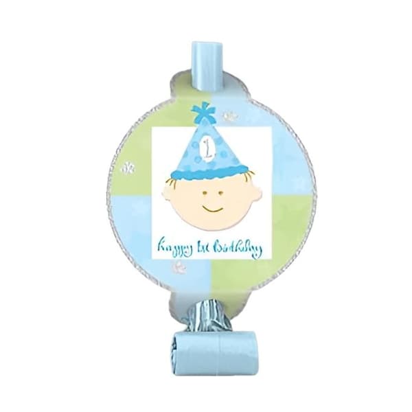 Amscan Boy First Birthday Noisemaker (Pack of 8) Blue/Green/White One Size