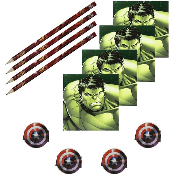 Avengers Assemble Set med brevpapper (12-pack) Multicoloured One Size