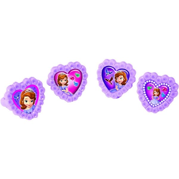Sofia The First Plastic Ring (Pack of 4) Purple/Pink One Size