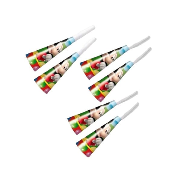 Disney Horn Mickey Mouse Party Favours (Pack of 6) Multicoloured One Size