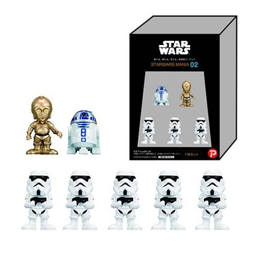 Star Wars-figurer, C-3PO, R2-D2 och Stormtroopers