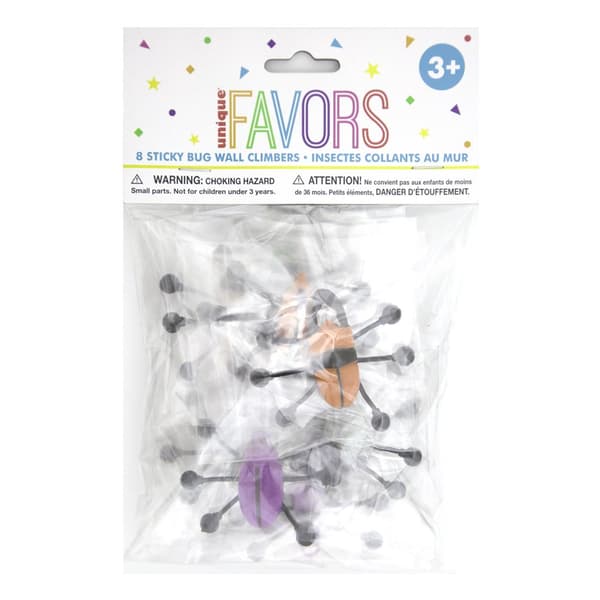 Unique Party Bug Party Favours (Pack of 8) Multicoloured One Size