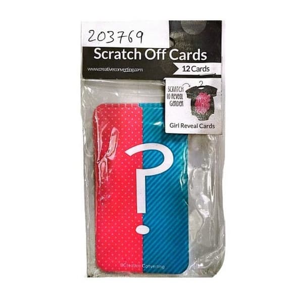 Creative Party Gender Reveal Novelty Scratch Card (Pack of 12)