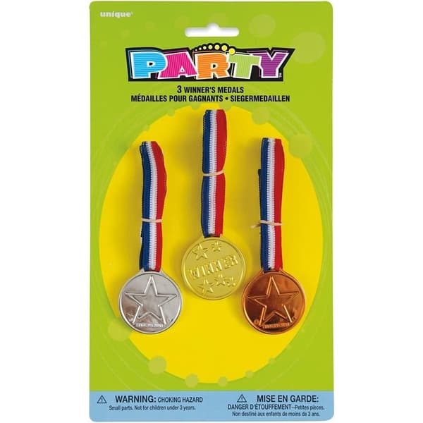 Unique Party Medal (Pack of 3)