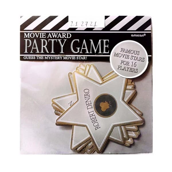 Amscan Movie Stars Party Game White/Gold One Size