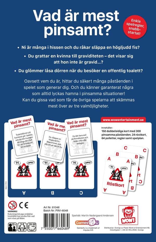 Pinsamma och genanta situationer
