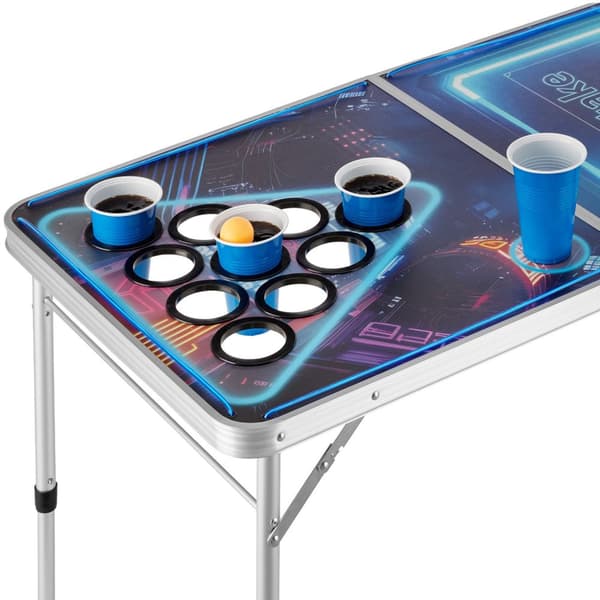 Beer pong bord BeerWars II, med fryserum og LED-belysning - flere farver