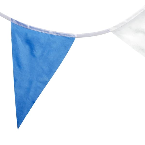 Vimpel flagguirlande blå-hvid - Sæt med 10 stk.