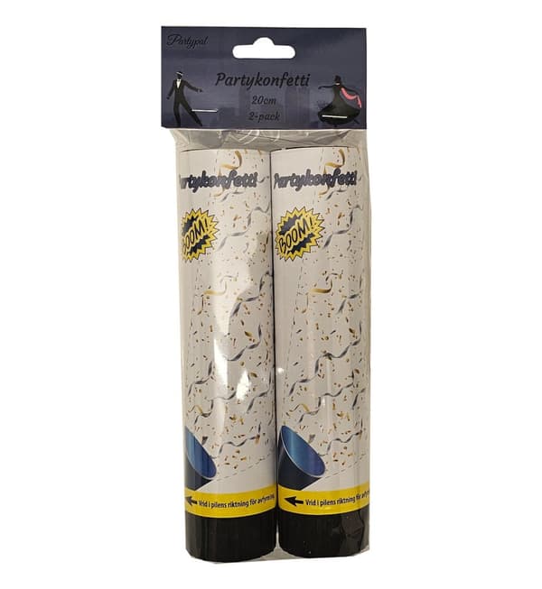 Konfetti Guld Silver 2-pack