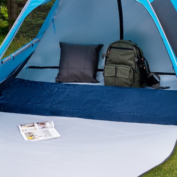 Campingmadras, 183x62,5x6,5 cm, Blå