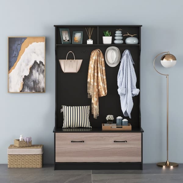 Klädhängare, 39,5x16x63 tum, Svart
