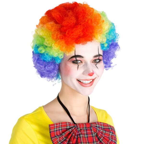 Clownperuk - flerfärgad