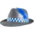Miniatyrbild 1 av 3: Grå traditionell bayersk hatt blå/vit - grå