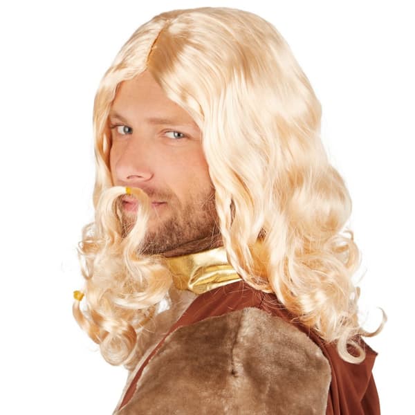 Peruk Blond Viking - gul