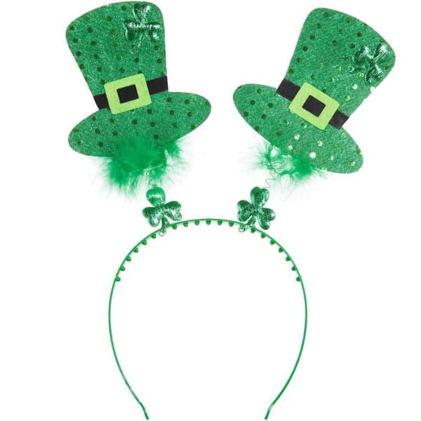 St. Patrick’s Day huvudbonad cylinderhattar med fjädrar - grön