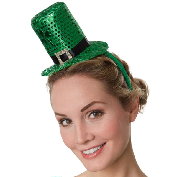 St. Patrick’s Day minicylinderhatt grön klöver - grön