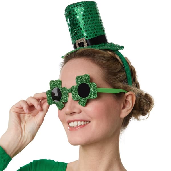 St. Patrick’s Day minicylinderhatt grön klöver - grön