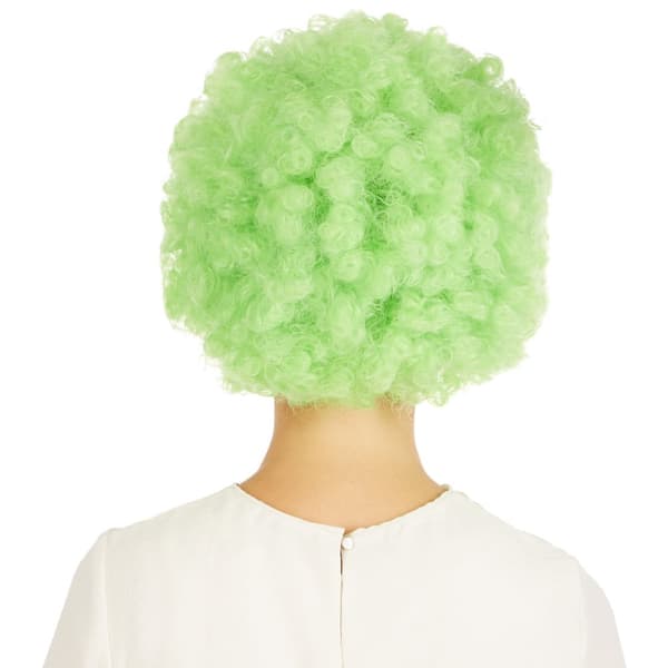 Paryk afro klovn - grøn