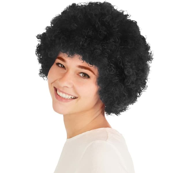 Paryk afro klovn - sort
