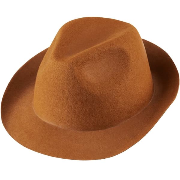 Partyhat ensfarvet - brun