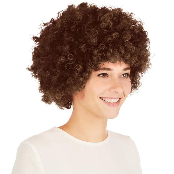 Paryk afro klovn - brun